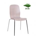 Kovové židle MILU bělený dub