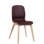 Dřevěná židle s čalouněným sedákem GLAMOUR UP W