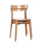 Dřevěné bistro židle LUKE s možností stohování