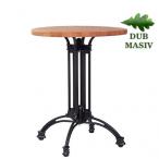 Kovové bistro stoly LUGANO DB26 dub