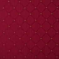 červená se zlatým puntíkem