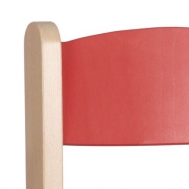 pastelová červená opěradlo