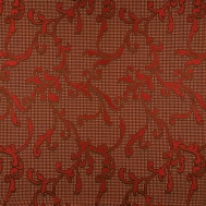 Látka s dekorem PARIS 3002 vínová