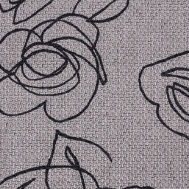 Látky s květy růží RIM13 stříbrná