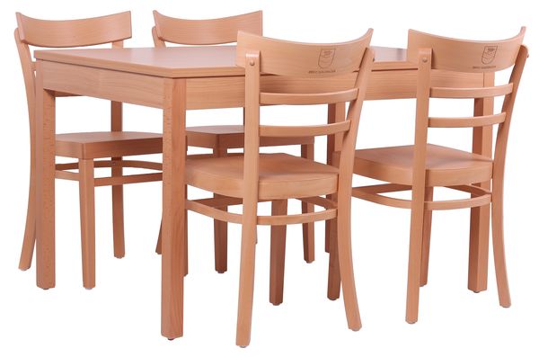 Logo na židle vypálené laserem