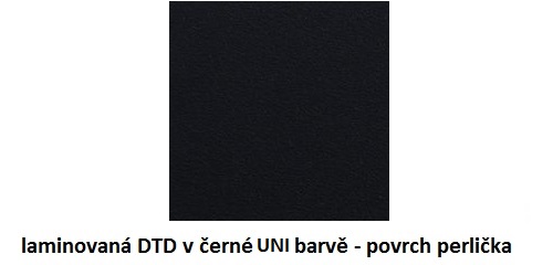 DTD deska s černou uni barvou Černá DTD deska