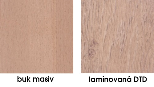 Barva lamino a masivní buk