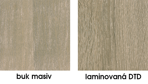 Barva lamino a masivní buk