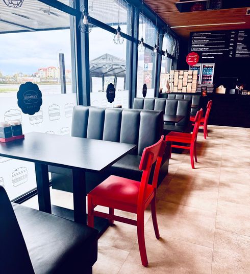 Čalouněné lavice Cortina do restauarace