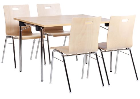 Kovové sklapovací stoly a kovové židle