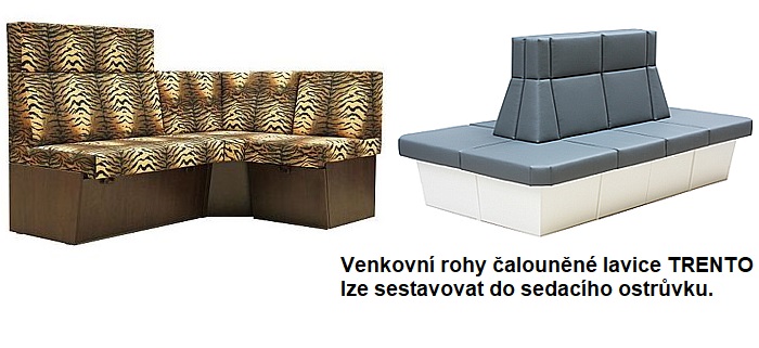 Restaurační lavice TRENTO se safari designem