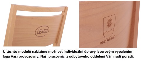 Laserové vypálení loga provozovny. Logo laser vypálení znaku provozovny.