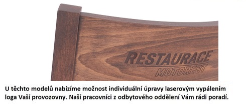 Laserové vypálení loga provozovny. Logo laser vypálení znaku provozovny.