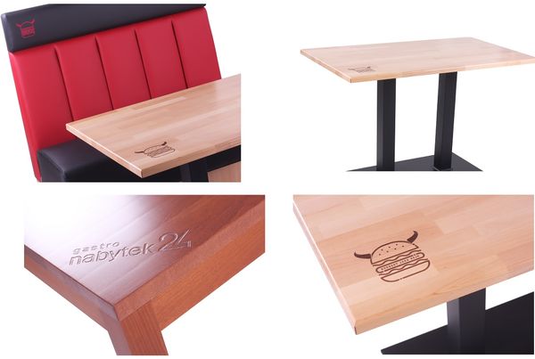 Laserování loga do desky stolu