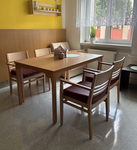 Čalouněné židle pro seniory do domova důchodců