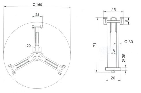 Technické parametry podnože SKP TRE CR