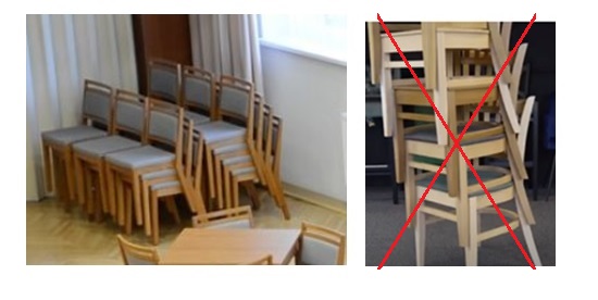 Židle do kulturního domu lze stohovat Stohová židlí pro kulturní domy