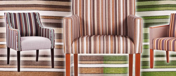 Potahová látka s proužky