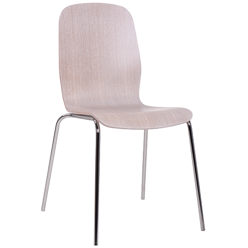 Kovové židle MILU bělený dub