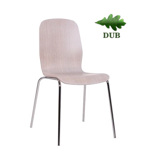 Kovové židle MILU bělený dub