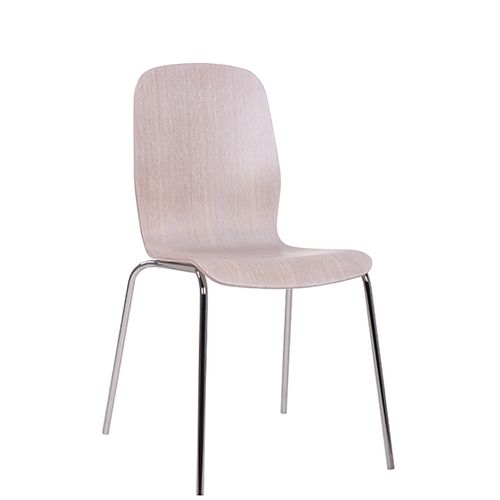 Kovové židle MILU bělený dub