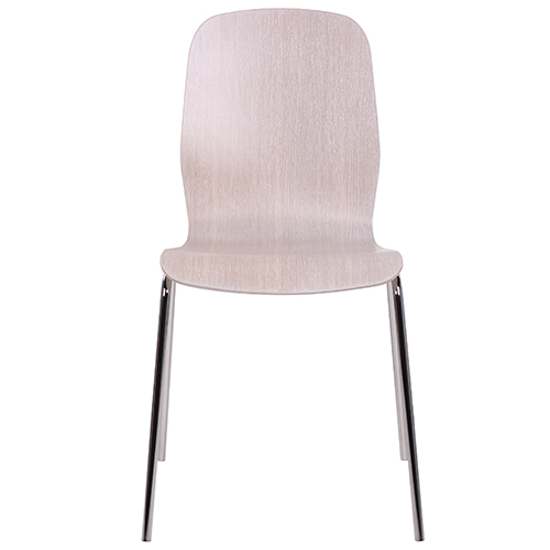 Kovové židle MILU bělený dub