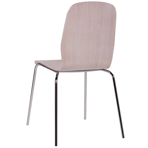 Kovové židle MILU bělený dub