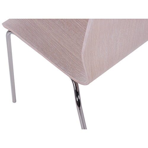 Kovové židle MILU bělený dub