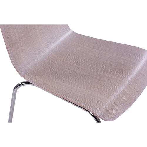 Kovové židle MILU bělený dub