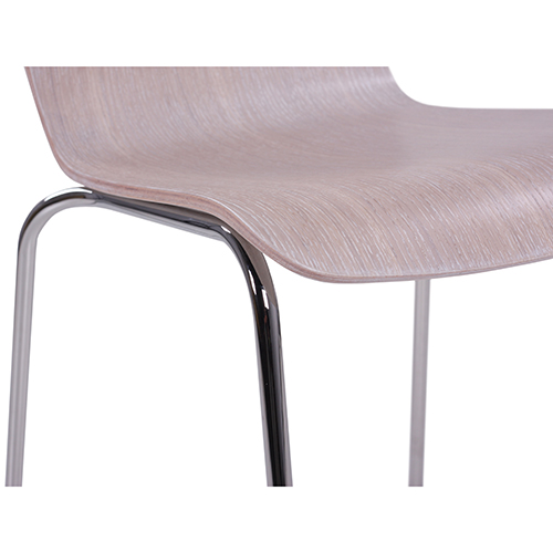 Kovové židle MILU bělený dub