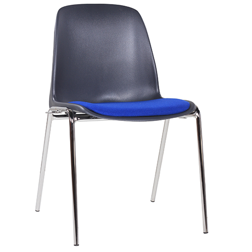 Plastové židle PAULA P s čalouněným sedákem