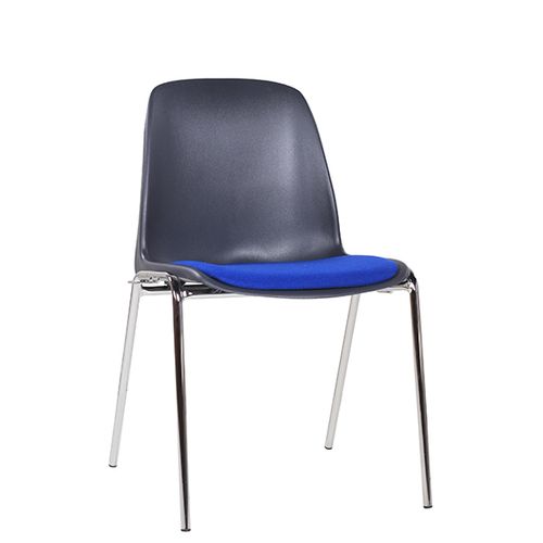 Plastové židle PAULA P s čalouněným sedákem