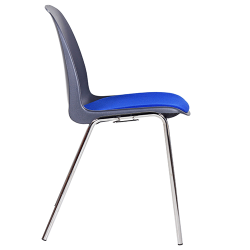 Plastové židle PAULA P s čalouněným sedákem