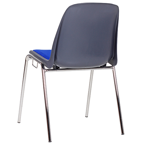 Plastové židle PAULA P s čalouněným sedákem