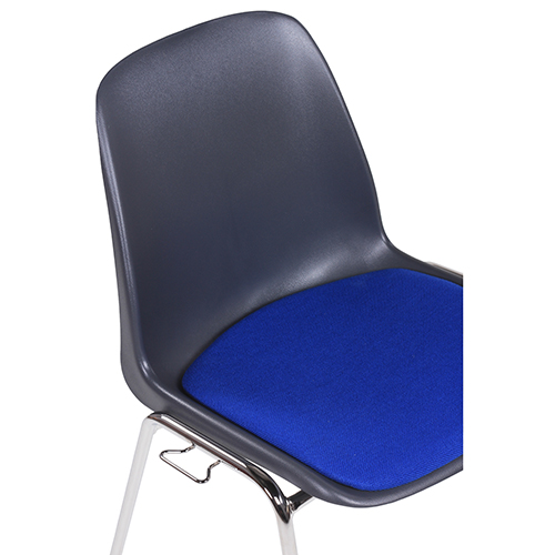 Plastové židle PAULA P s čalouněným sedákem