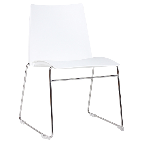 Kovové židle ARIS s možností stohování a plastovým sedákem