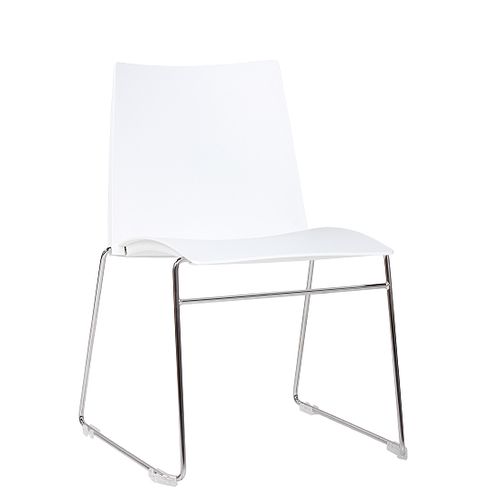 Kovové židle ARIS s možností stohování a plastovým sedákem