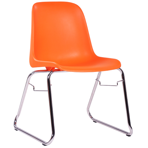 Plastová židle PAULA s možností stohování kovová kostra