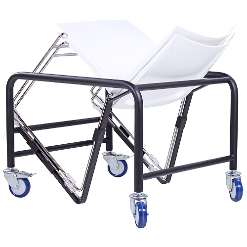 Kovové židle ARIS s možností stohování a plastovým sedákem