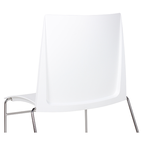 Kovové židle ARIS s možností stohování a plastovým sedákem