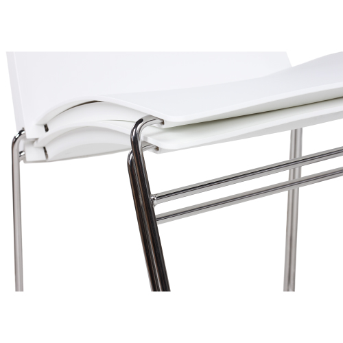 Kovové židle ARIS s možností stohování a plastovým sedákem