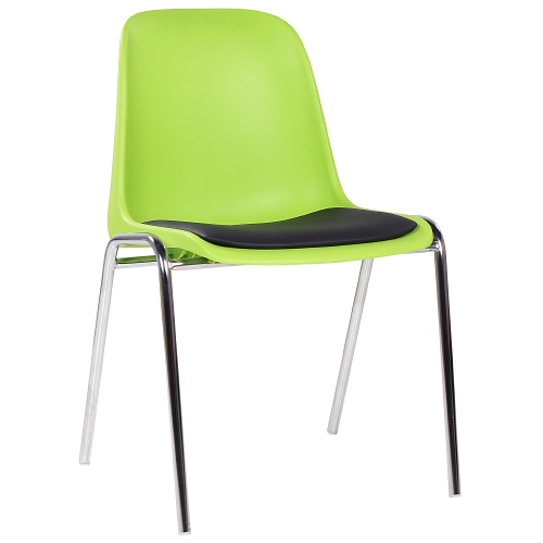 Plastové židle PAULA P s čalouněným sedákem