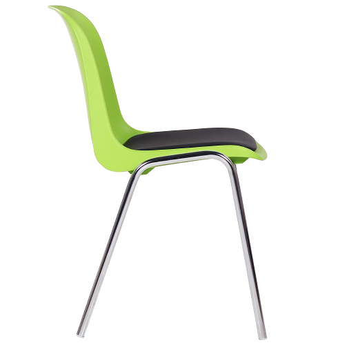 Plastové židle PAULA P s čalouněným sedákem