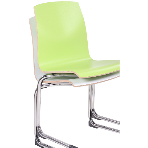 HPL skořepinové židle GREGOR možnost položení na stůl a stohování