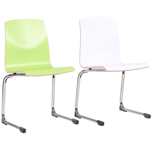 HPL skořepinové židle GREGOR možnost položení na stůl a stohování