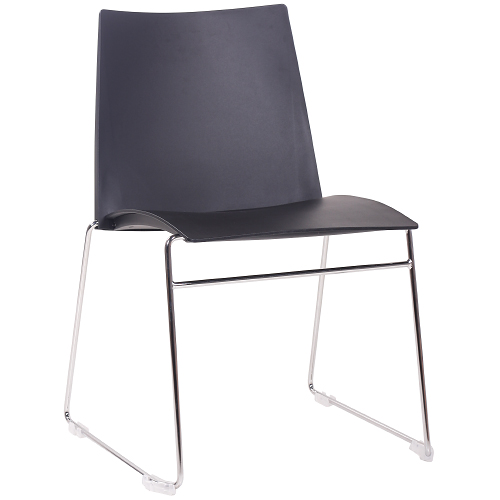 Kovové židle ARIS s možností stohování a plastovým sedákem