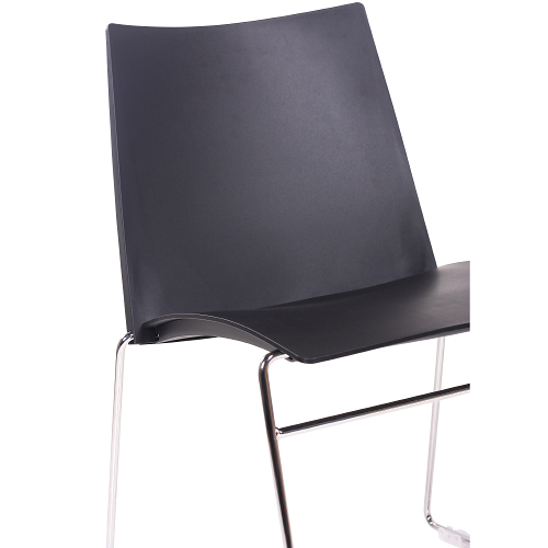 Kovové židle ARIS s možností stohování a plastovým sedákem