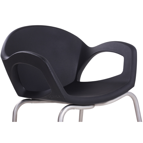 Designové plastové křesla PEPPER s hliníkovou konstrukcí