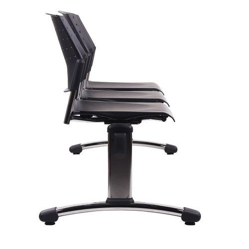 Kovové lavice do čekáren SIMO 2 plastový sedák