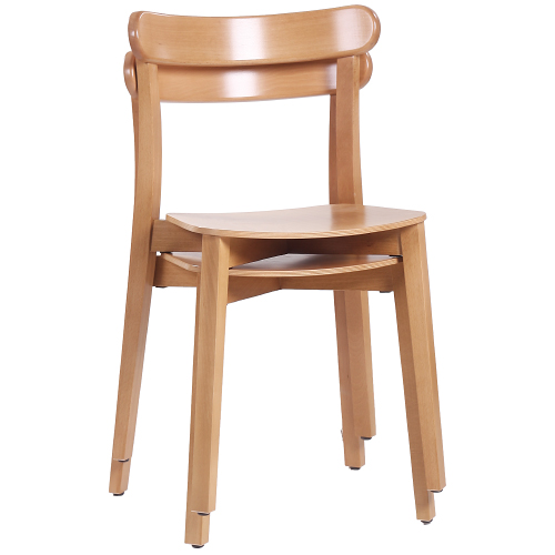 Dřevěné bistro židle LUKE s možností stohování